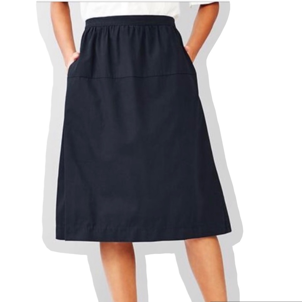 GAP Deep True Navy Full MIDI Skirt Size Medium